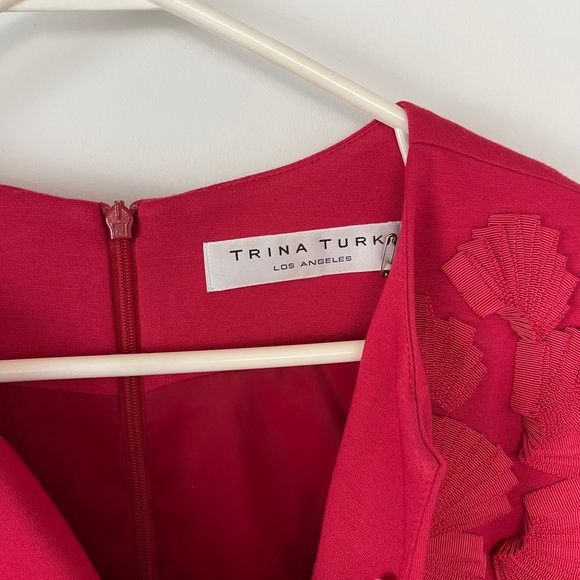 Trina Turk Red Cocktail Dress Size 4-6 - Picture 7 of 10